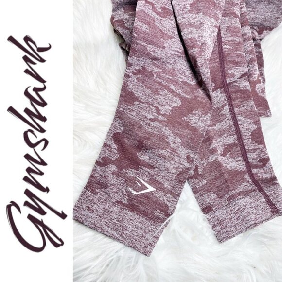 GYMSHARK Adapt Camo Seamless Full Length Leggings Winter Berry, Size Small - Picture 9 of 13